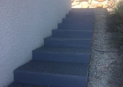 Résines de sols extérieures, escalier
